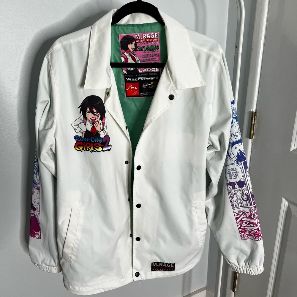 Fantastic MISAKO COACH JACKET: a lightweight windbreaker jacket: Size LARGE